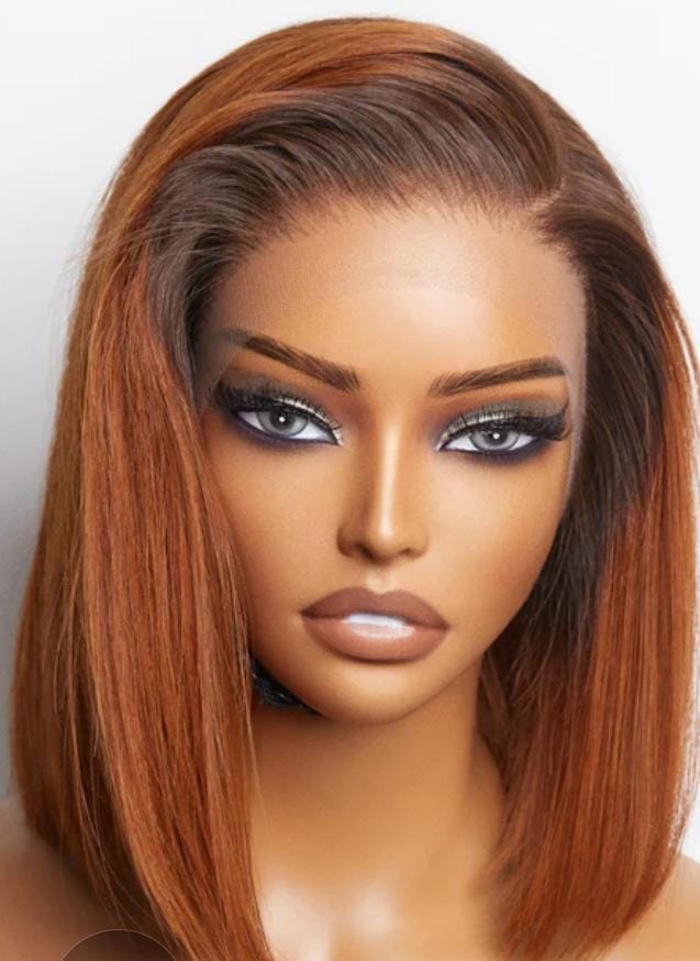 13*4 lace frontal wigs straight 12 inch 250% density