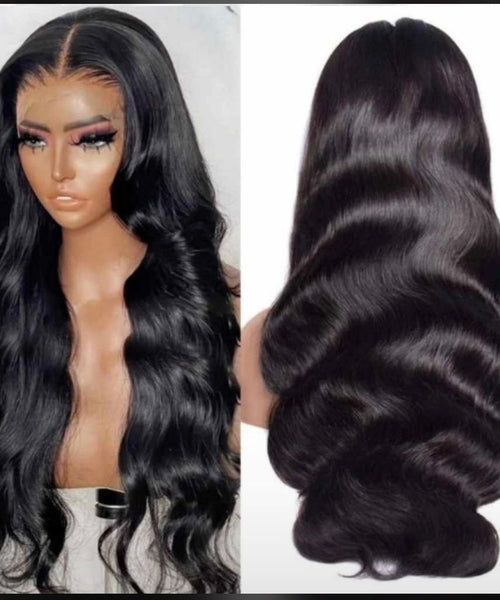 13x4 Body Wave Lace Frontal Wigs Human Hair HD Transparent Human Hair 200% density 30 inch