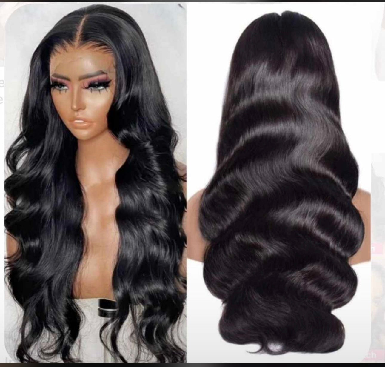 13x4 Body Wave Lace Frontal Wigs Human Hair HD Transparent Human Hair 200% density 30 inch