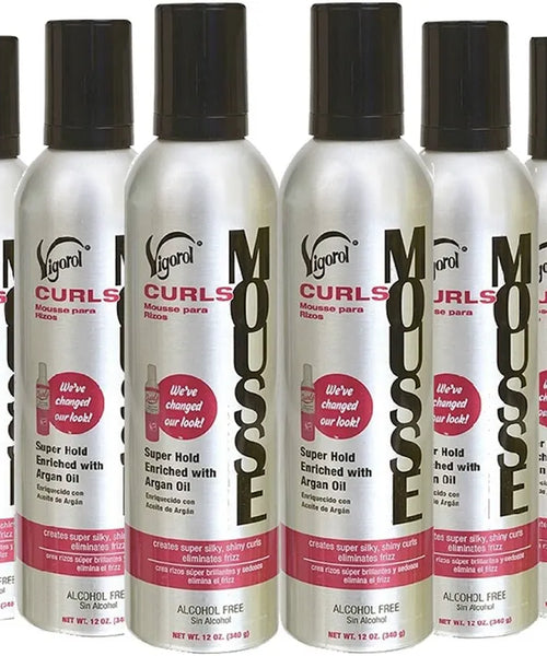 Vigorol Curls Mousse - Super Hold 12 oz ( 12 packs)