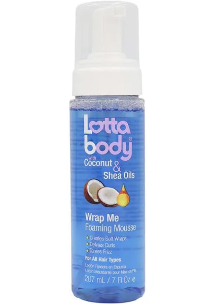 Lottabody Wrap Me Foaming Mousse with Coconut Shea Oil, 7 Oz.