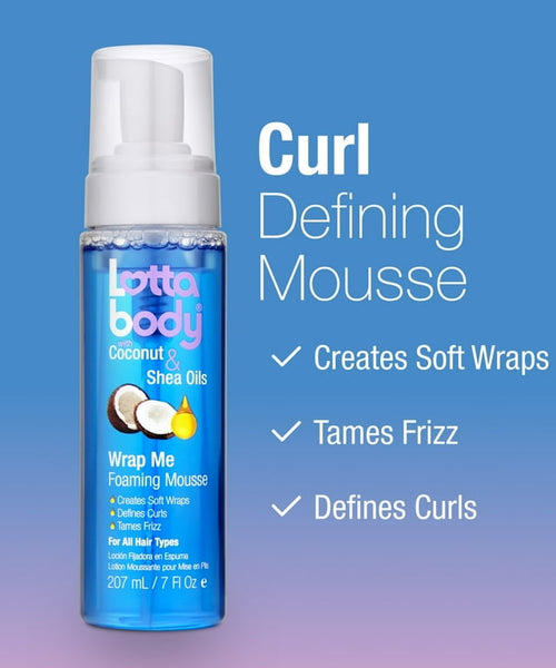 Lottabody Wrap Me Foaming Mousse with Coconut Shea Oil, 7 Oz.