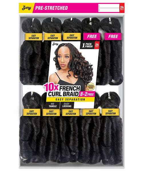 Zury Sis Pre-Stretched Crochet Braid - FRENCH CURL BRAID 24" 10X