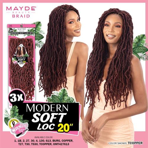 Mayde Beauty Crochet Braid 3X MODERN SOFT LOC 20"